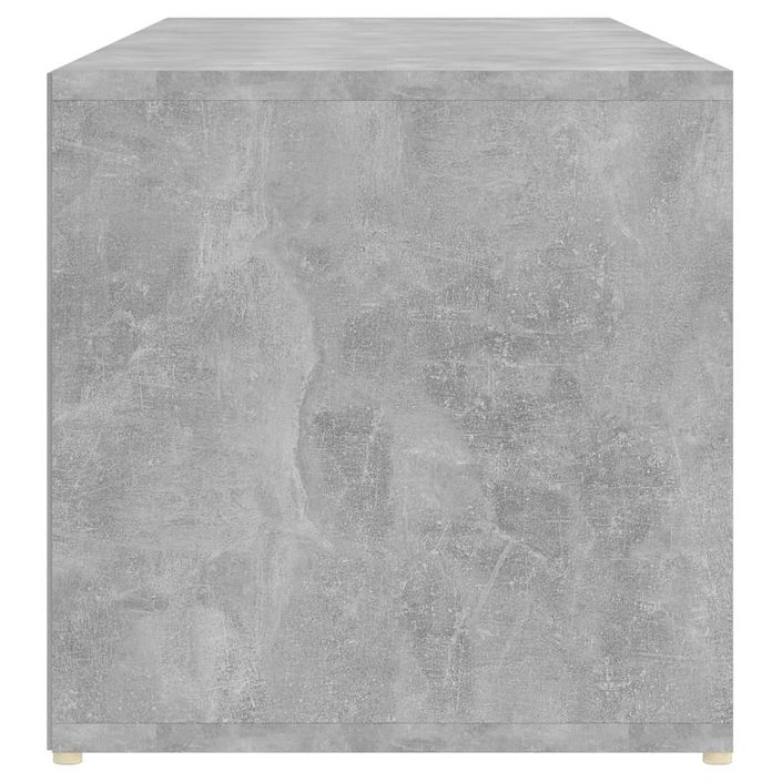 Meuble bas de rangement gris béton 105x35x35 cm - Photo n°5