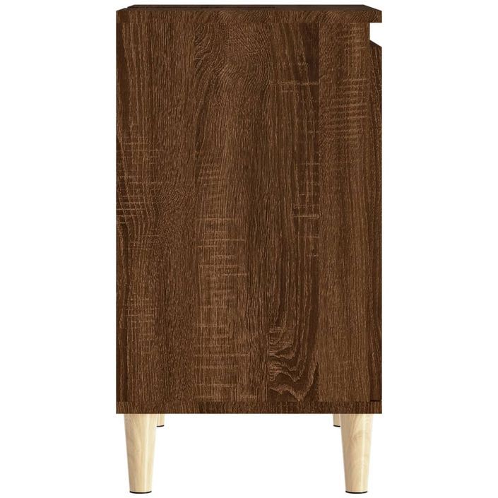 Meuble d'évier chêne marron 58x33x60 cm bois d'ingénierie - Photo n°8