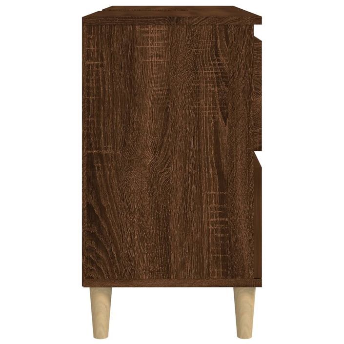 Meuble d'évier chêne marron 80x33x60 cm bois d'ingénierie - Photo n°6