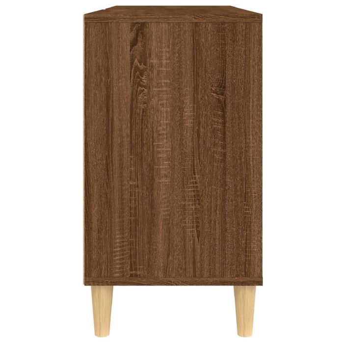 Meuble d'évier chêne marron 80x33x60 cm bois d'ingénierie - Photo n°8