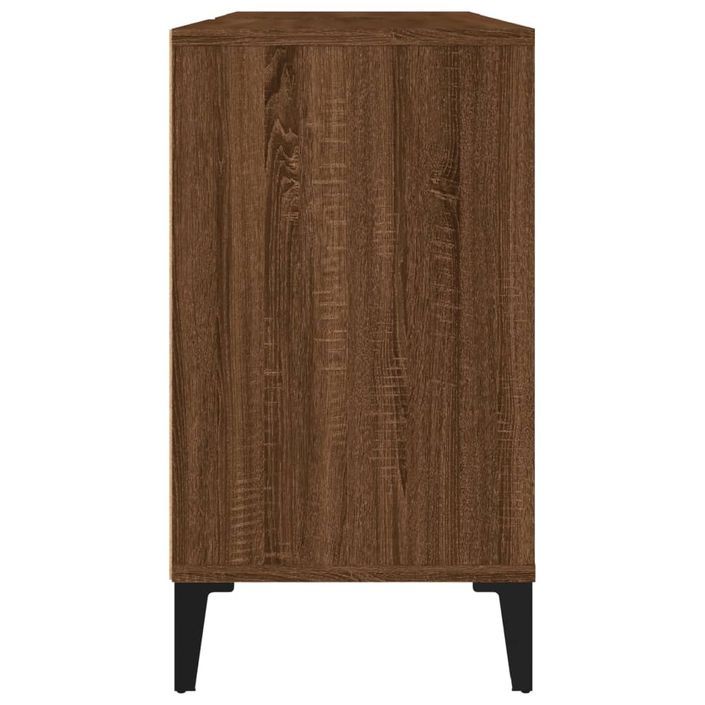 Meuble d'évier chêne marron 80x33x60 cm bois d'ingénierie - Photo n°8