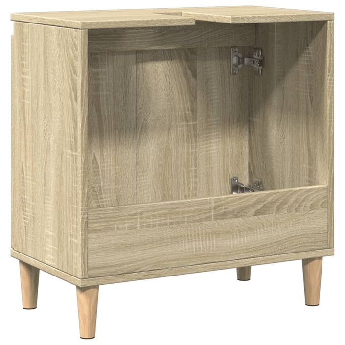 Meuble d'évier chêne sonoma 58x33x60 cm bois d'ingénierie - Photo n°6