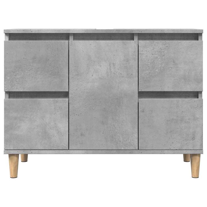 Meuble d'évier gris béton 80x33x60 cm bois d'ingénierie - Photo n°4