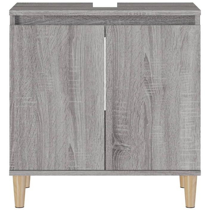 Meuble d'évier sonoma gris 58x33x60 cm bois d'ingénierie - Photo n°6