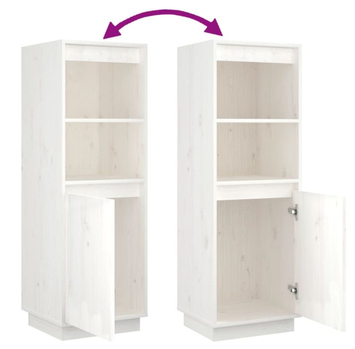 Meuble de rangement 1 porte 1 étagère Loupia 37 cm - Bois pin massif - Photo n°9