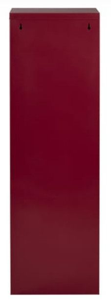 Meuble de rangement 4 tiroirs métal rouge nacré Nolan - Photo n°3