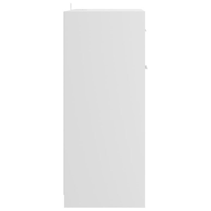Meuble de rangement Blanc brillant 60x33x80 cm - Photo n°7
