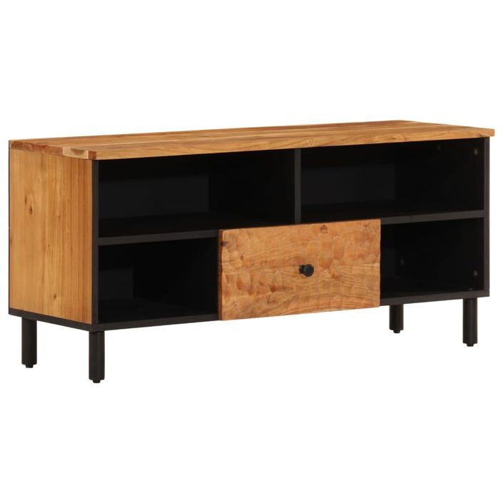 Meuble TV 100x33x46 cm bois d'acacia solide - Photo n°1