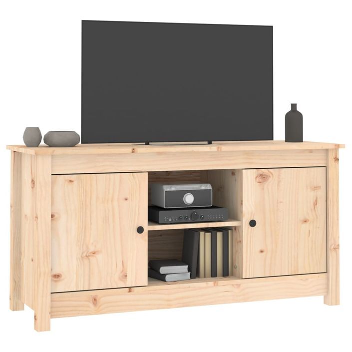 Meuble TV 103x36,5x52 cm Bois de pin massif - Photo n°7