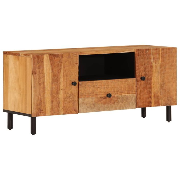 Meuble TV 105x33x46 cm Bois d'acacia massif - Photo n°1