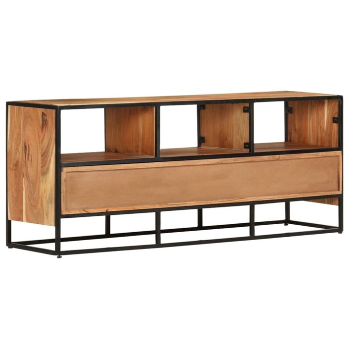 Meuble TV 110x30x45 cm Bois d'acacia massif 2 - Photo n°4