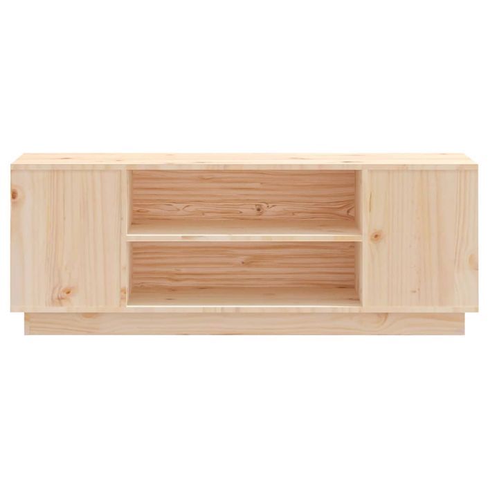 Meuble TV 110x35x40,5 cm Bois de pin massif - Photo n°5