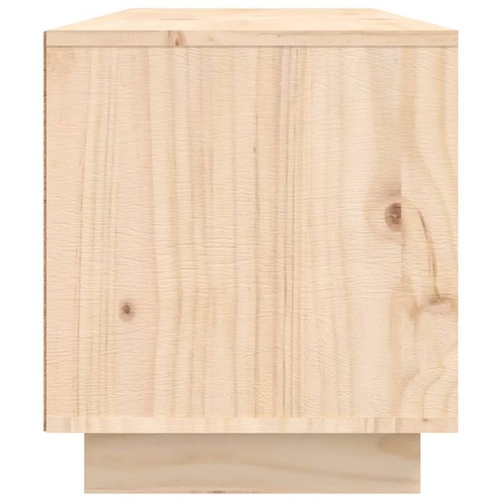 Meuble TV 140x35x40 cm Bois de pin massif - Photo n°8