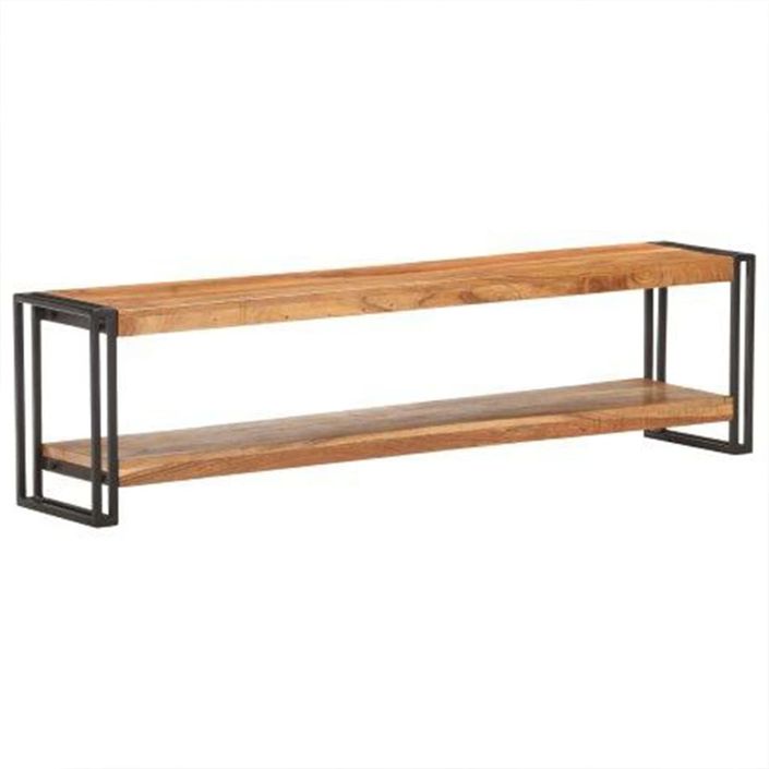 Meuble TV 150x30x40 cm Bois d'acacia massif - Photo n°8