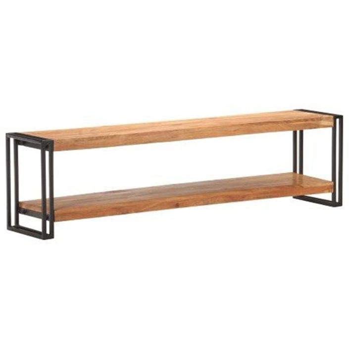 Meuble TV 150x30x40 cm Bois d'acacia massif - Photo n°9