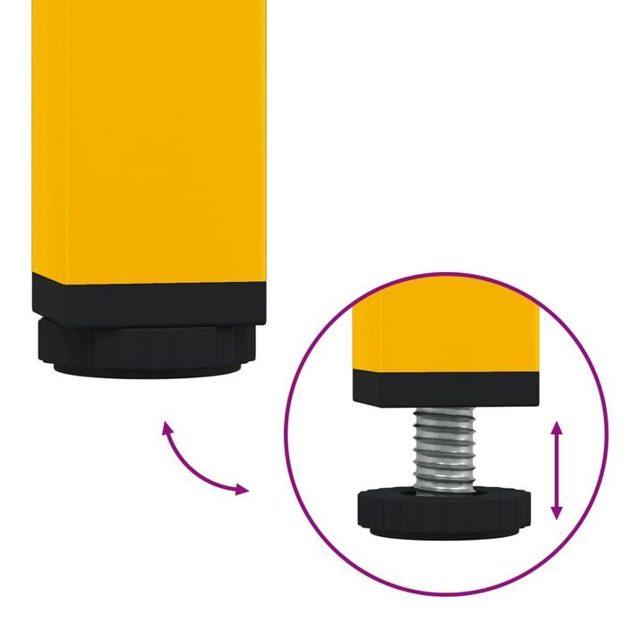 Meuble TV 2pcs jaune moutarde 68x39x50,5cm acier laminé à froid - Photo n°11