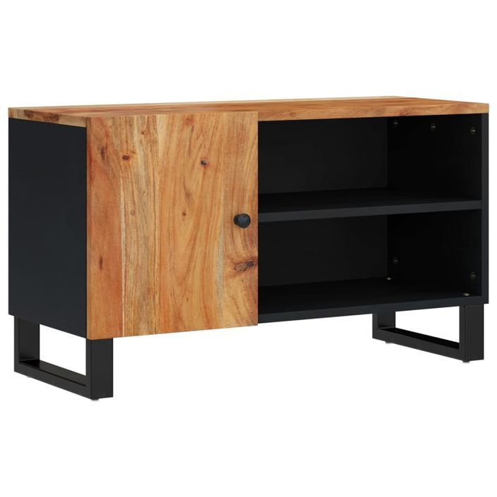 Meuble TV 80x33x46 cm bois d'acacia solide et d'ingénierie - Photo n°10