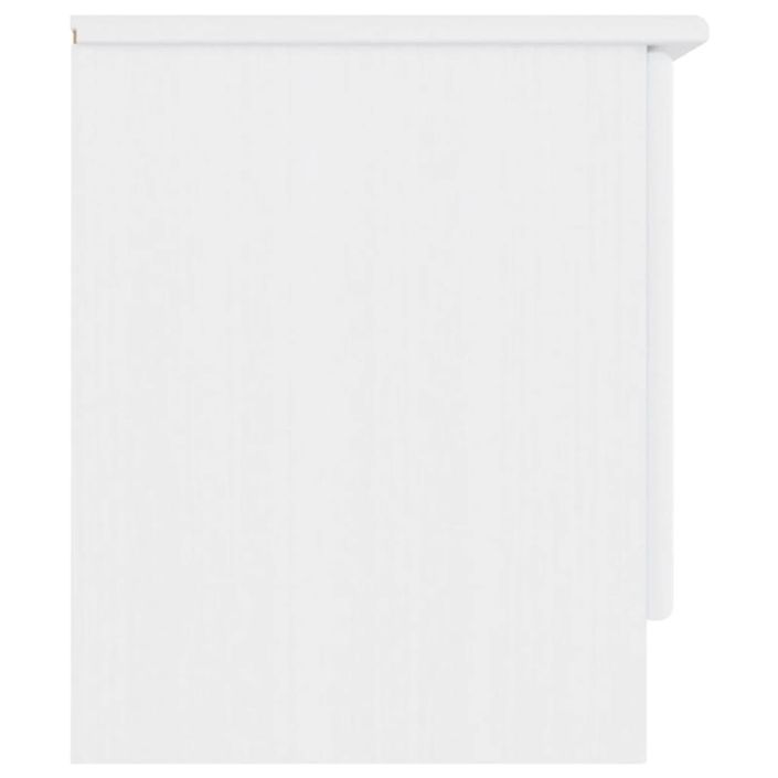 Meuble TV ALTA blanc 112x35x41 cm bois massif de pin - Photo n°5