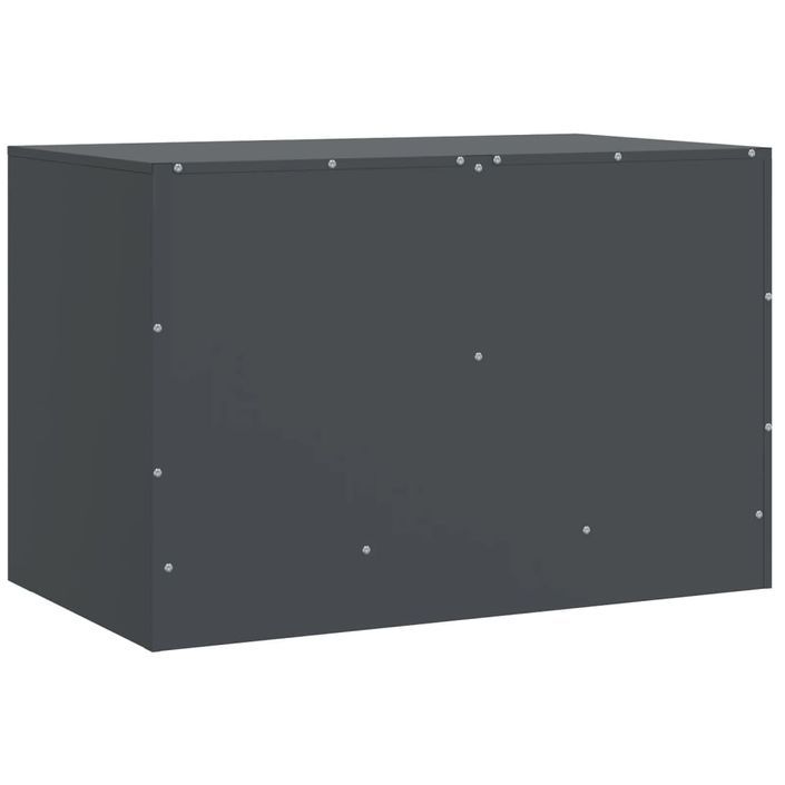 Meuble TV anthracite 67x39x44 cm acier - Photo n°9