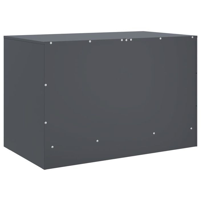 Meuble TV anthracite 67x39x44 cm acier - Photo n°9