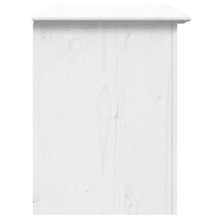 Meuble TV avec 2 tiroirs BODO blanc 91x43x56 cm bois massif pin - Photo n°5