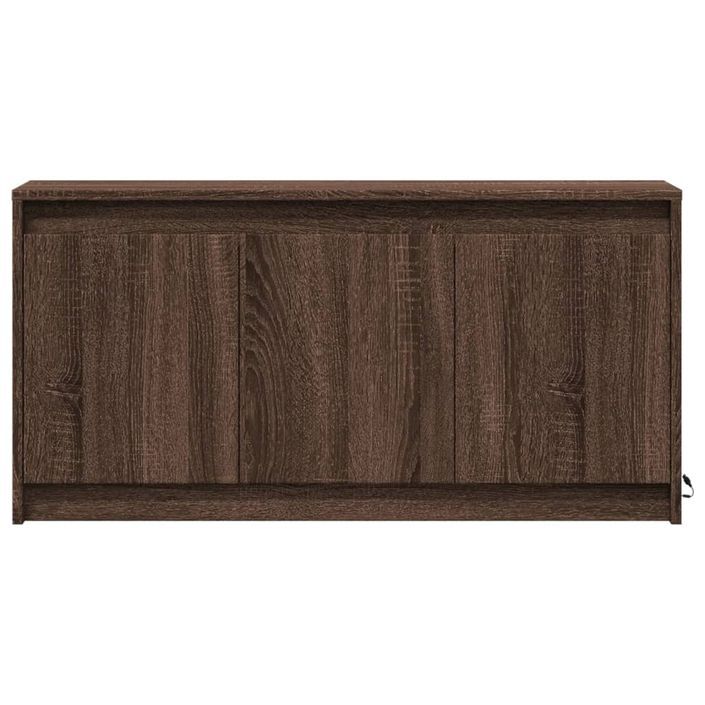 Meuble TV avec LED chêne marron 100x34x50 cm bois d'ingénierie - Photo n°6