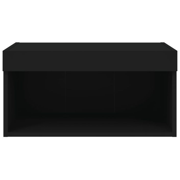 Meuble TV avec lumières LED noir 60x30x30 cm - Photo n°8