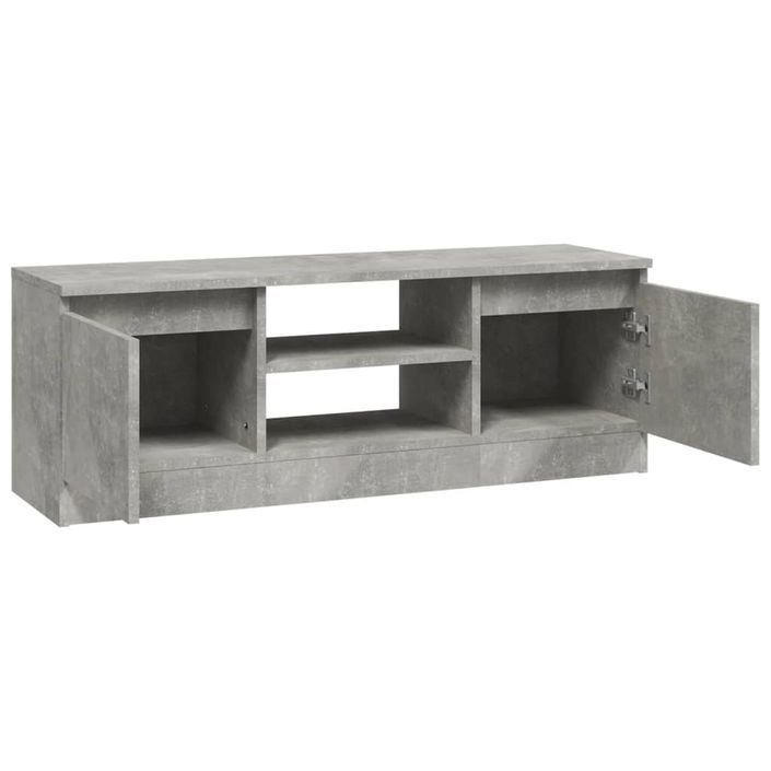 Meuble TV avec porte Gris béton 102x30x36 cm - Photo n°6