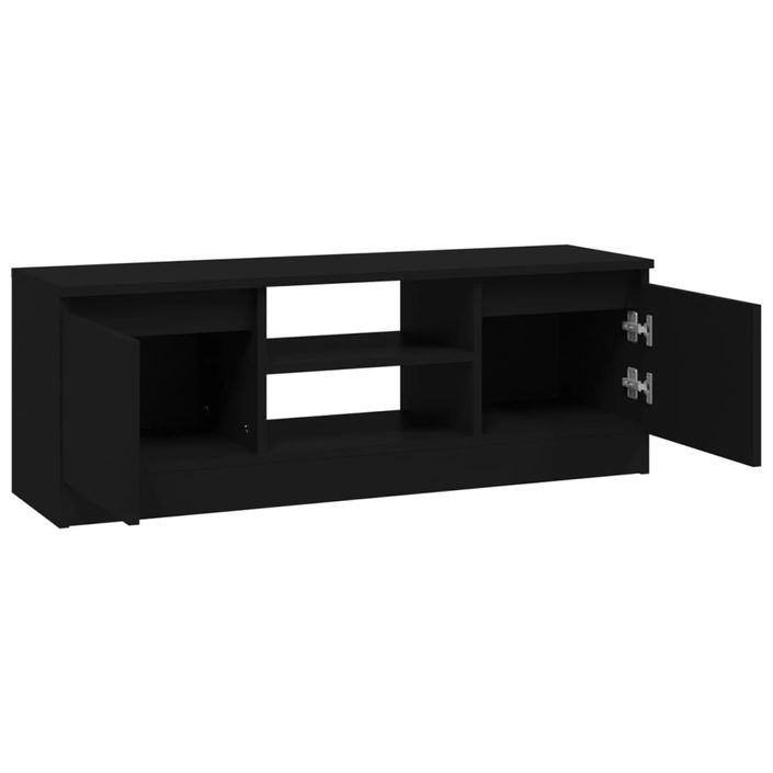 Meuble TV avec porte Noir 102x30x36 cm - Photo n°6