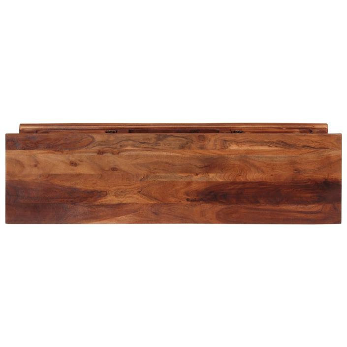 Meuble TV avec portes 112x30x40 cm bois d'acacia massif - Photo n°5