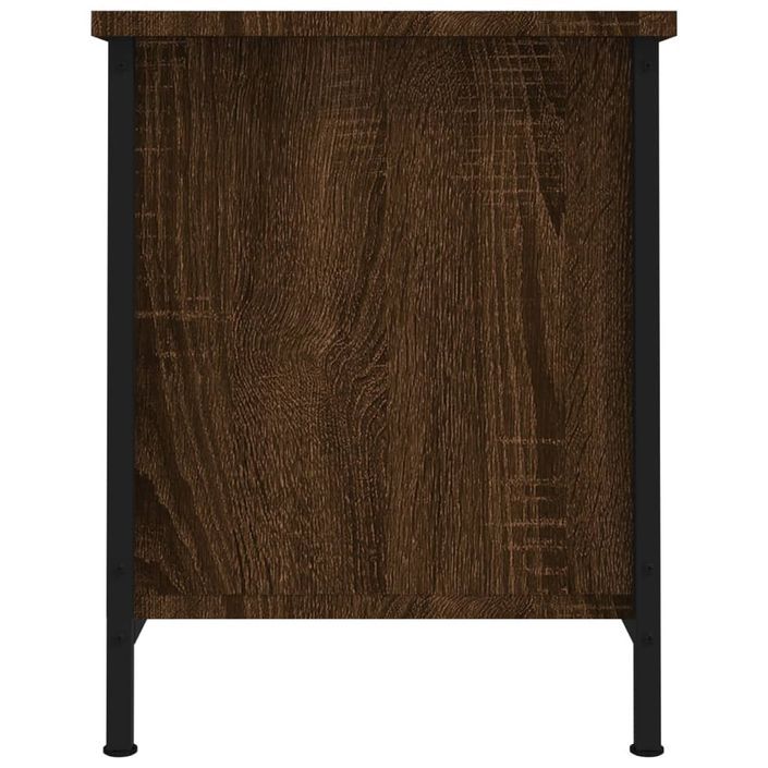 Meuble TV avec portes chêne marron 60x35x45cm bois d'ingénierie - Photo n°7