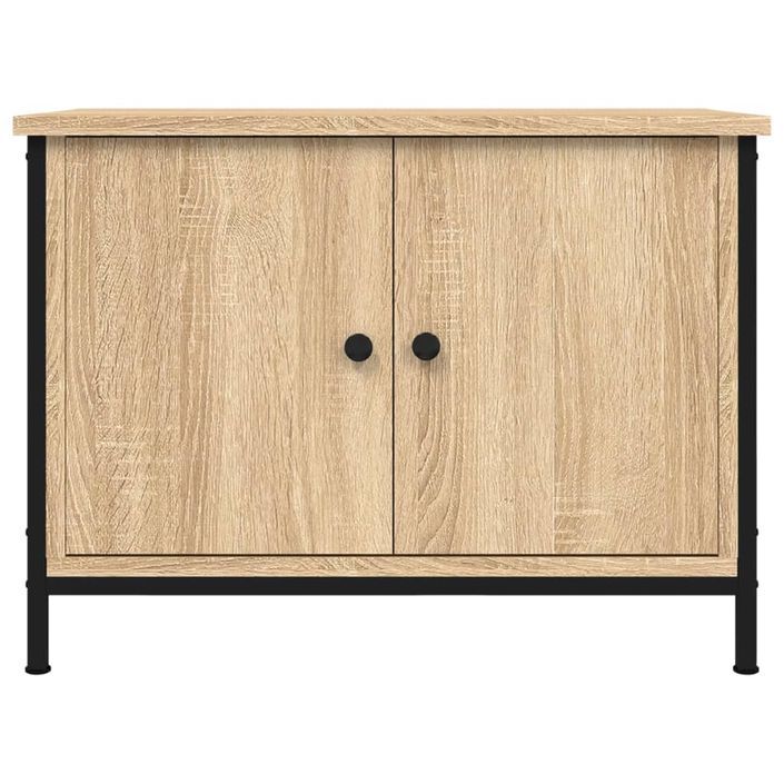 Meuble TV avec portes chêne sonoma 60x35x45cm bois d'ingénierie - Photo n°5