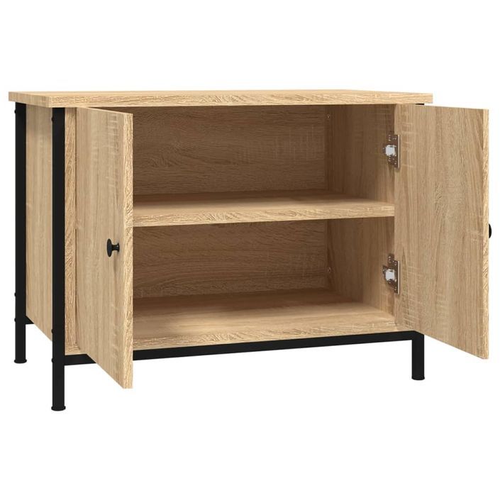 Meuble TV avec portes chêne sonoma 60x35x45cm bois d'ingénierie - Photo n°6