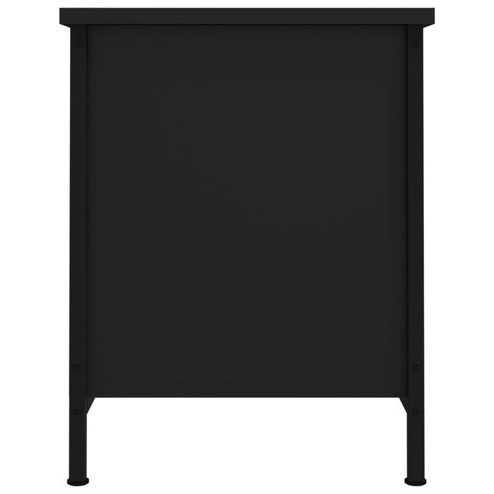 Meuble TV avec portes noir 60x35x45 cm bois d'ingénierie - Photo n°7