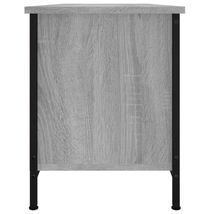 Meuble TV avec portes sonoma gris 102x35x45cm bois d'ingénierie - Photo n°7