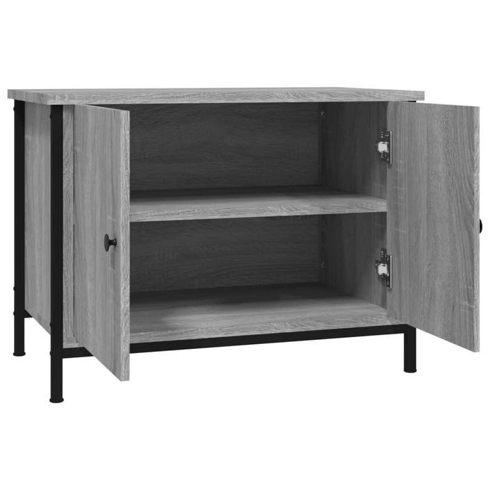 Meuble TV avec portes sonoma gris 60x35x45 cm bois d'ingénierie - Photo n°6