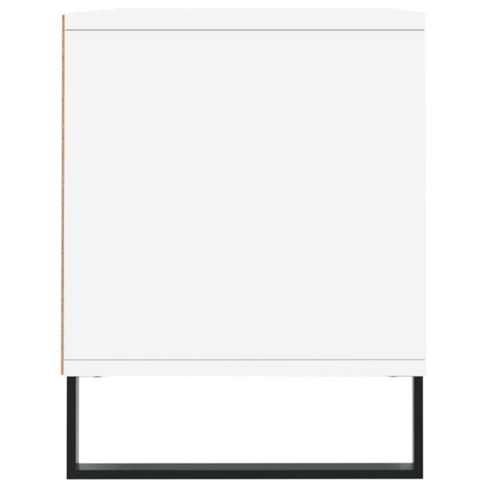 Meuble TV blanc 100x34,5x44,5 cm bois d'ingénierie - Photo n°7