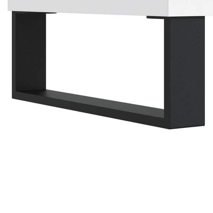 Meuble TV blanc 100x34,5x44,5 cm bois d'ingénierie - Photo n°9