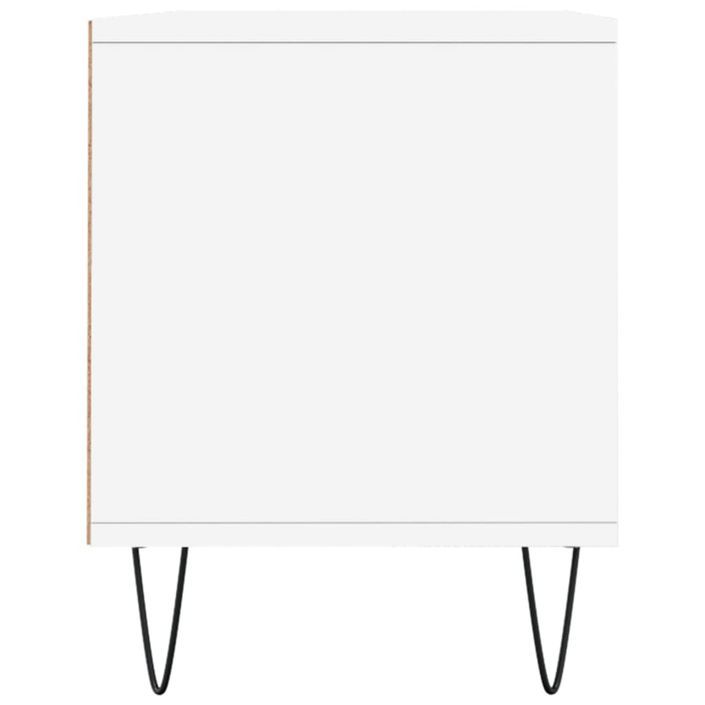 Meuble TV blanc 100x34,5x44,5 cm bois d'ingénierie - Photo n°7