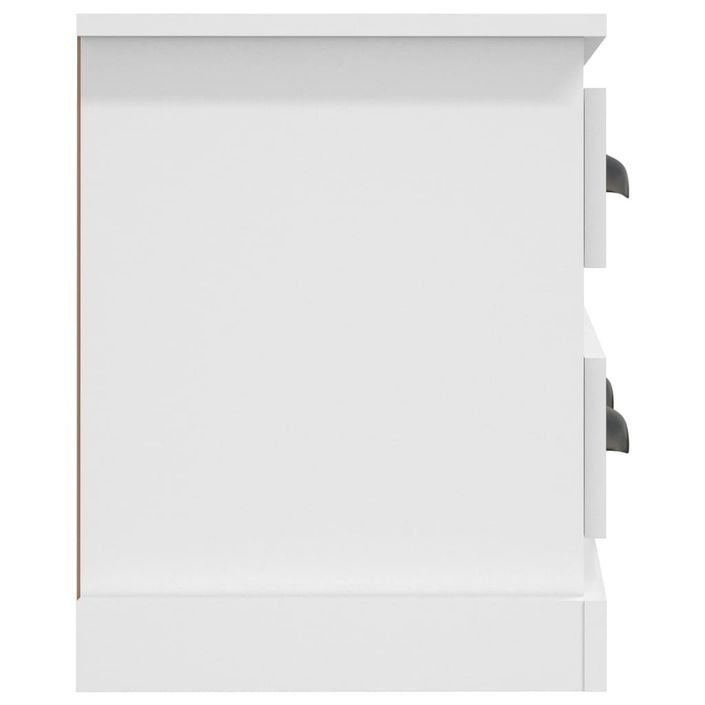 Meuble TV blanc 100x35,5x45 cm bois d'ingénierie - Photo n°7