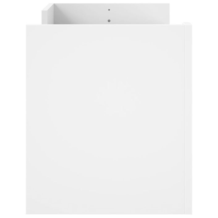 Meuble TV Blanc 100x35x40 cm Bois d'ingénierie - Photo n°5