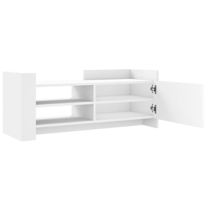 Meuble TV Blanc 100x35x40 cm Bois d'ingénierie - Photo n°7