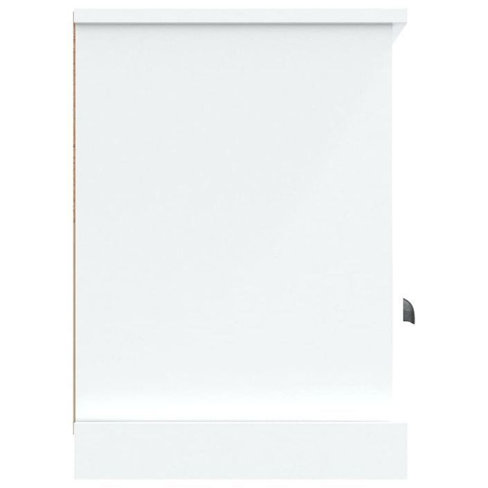 Meuble TV blanc 100x35x50 cm bois d'ingénierie - Photo n°8