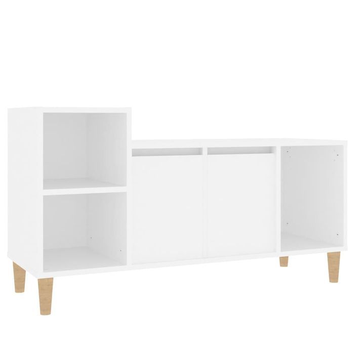 Meuble TV Blanc 100x35x55 cm Bois d'ingénierie - Photo n°2