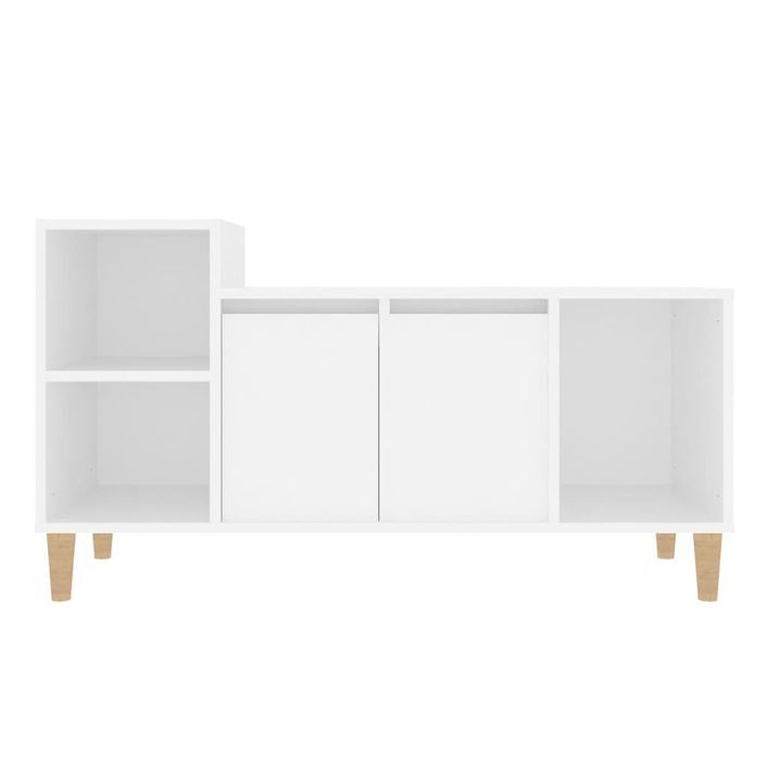 Meuble TV Blanc 100x35x55 cm Bois d'ingénierie - Photo n°5