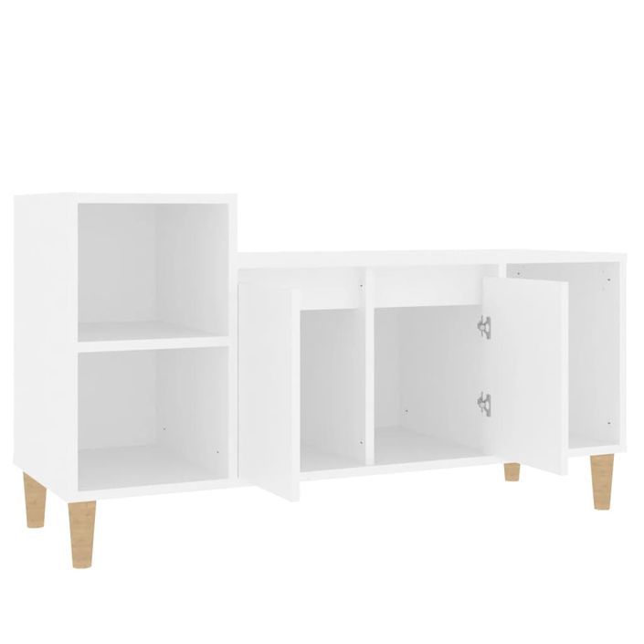 Meuble TV Blanc 100x35x55 cm Bois d'ingénierie - Photo n°6