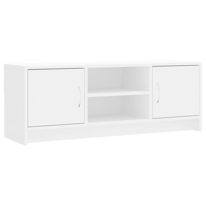 Meuble TV blanc 102x30x37,5 cm bois d'ingénierie - Photo n°1