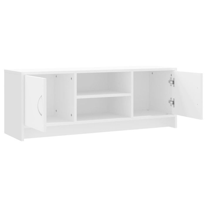 Meuble TV blanc 102x30x37,5 cm bois d'ingénierie - Photo n°6