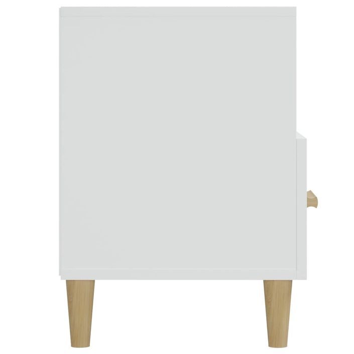 Meuble TV Blanc 102x36x50 cm Bois d'ingénierie - Photo n°8