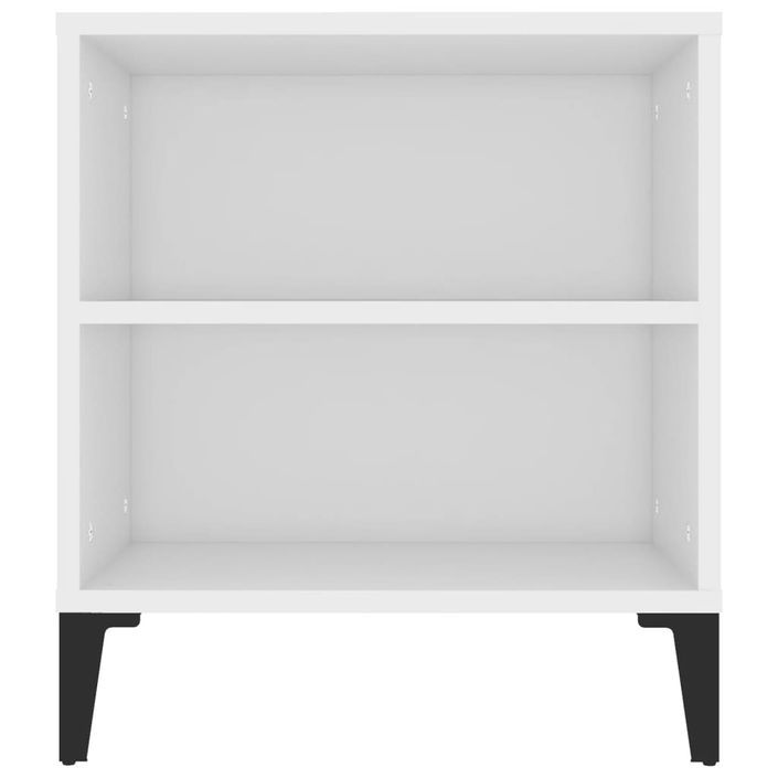 Meuble TV Blanc 102x44,5x50 cm Bois d'ingénierie - Photo n°8